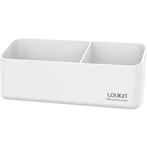 loukin Magnetic and Adhesive Marker Holder, Dry Erase Accessory Tray, Magnetic Storage Organizer for Whiteboard, Glass or Refrigerators (White)