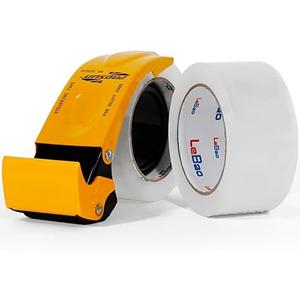 Heavy Duty Packing Tape for Moving Boxes - 1.88" x 360Yds (6 Rolls) Clear Moving Tape for Boxes, Secure Sealing for Cardboard, Bubble Wrap, Shipping Supplies (1, Metal Dispenser)