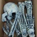 JOYIN 5 Pcs Halloween Skeleton Decorations Outdoor, Life Size Skeleton Yard Stakes, Groundbreaker Skulls Decor for Graveyard Yard Lawn Garden Ground Party Supplies