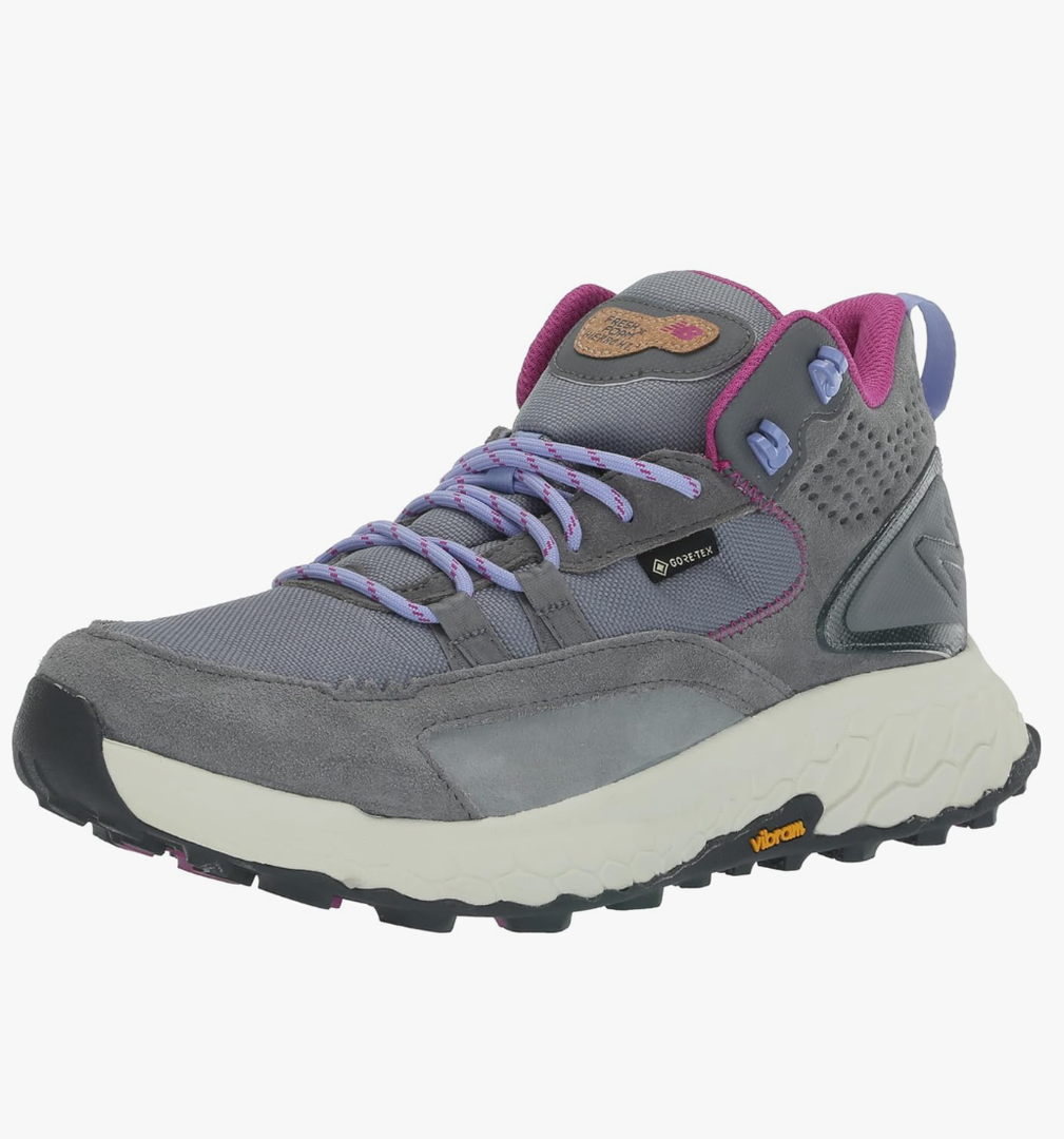 New Balance Women's Fresh Foam X Hierro V1 Mid-Cut Trail Running Shoe Color: Steel/Castlerock/Magenta, Size 8