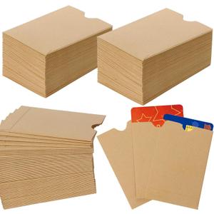 500 Pack Gift Card Envelopes 2.4 X 3.5 Inches Paper Credit Card Sleeve Key Card Holder for Protector Business Party Office (Brown)