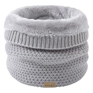 HYUET Winter Neck Gaiter Men, Fleece Neck Warmer Windproof Face Scarf Mask Face Cover Neck Cover for Men Women Ski