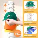 2 Pack Hat Organizer for Baseball Caps, Hat Hanger Holder Hold up to 16 Hat, Wall Hat Rack with Strong Adhesive, Multilayer Cap Storage Hooks for Closet Door and Bedroom (Beige-18)