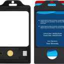 Badge Holder for Yubikey 5 / 5C NFC, Yubikey Case, (Holds 2 Badges & 1 Token), Black