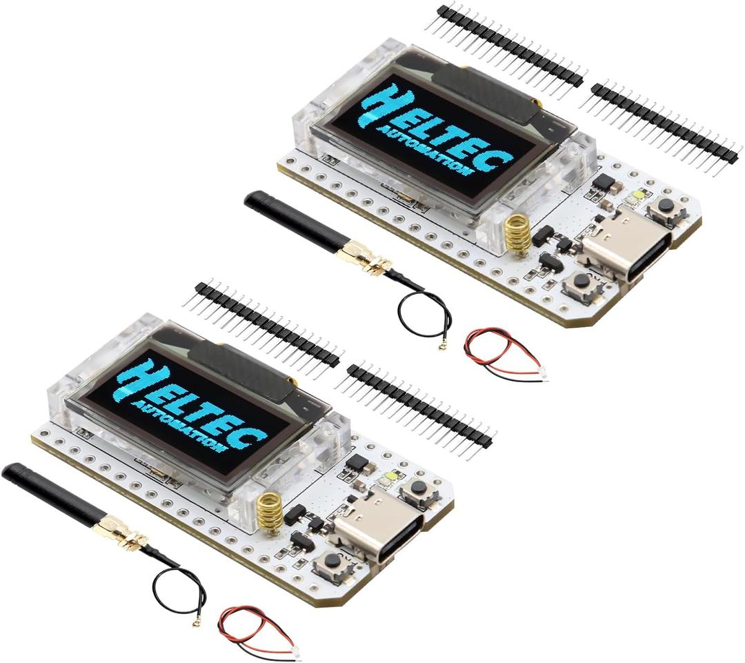 2 PCS LoRa V3 Development Board, LoRa V3 Meshtastic WiFi, LoRa V3 WiFi Bluetooth Dual Core SX1262 CP2102 Chip with 0.96" OLED Display and Antenna for Meshtastic Arduino