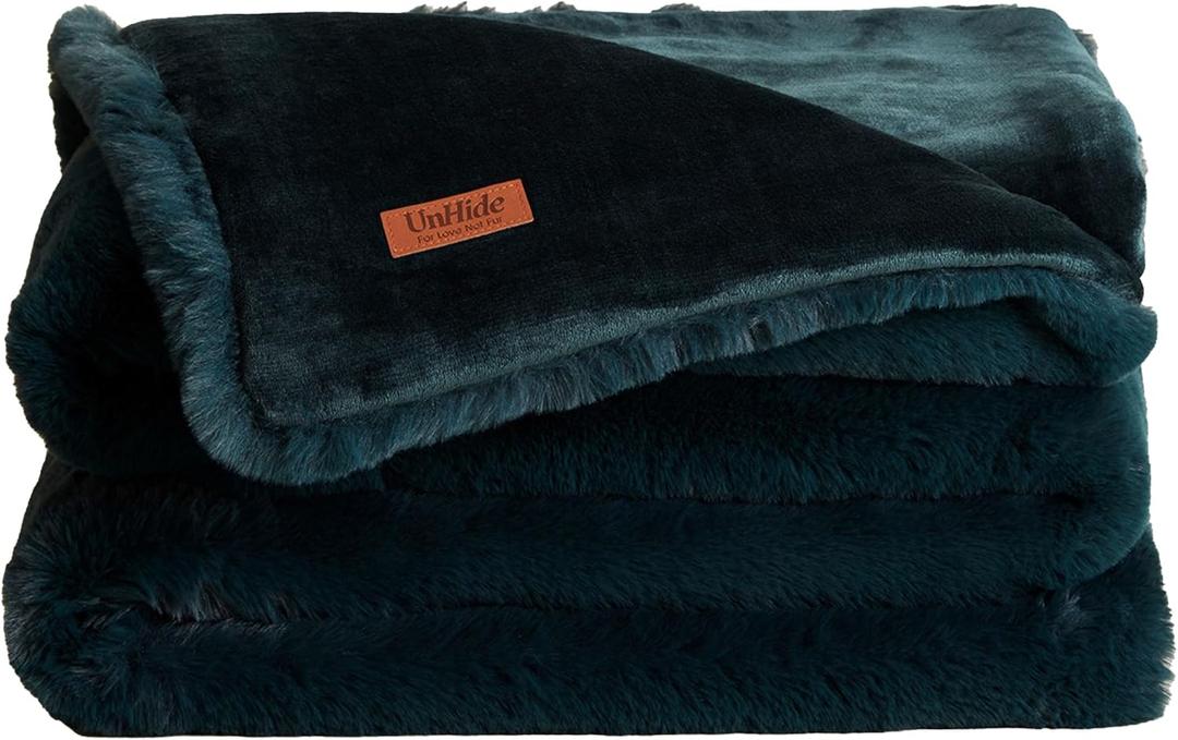 UnHide Marshmallow Blanket, Heavy Weight, Extra Soft Faux Fur Blanket, Medium - 60" x 80"