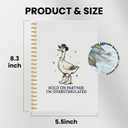 EKGJW Funny Goose Mental Health Spiral Notebook-Hold On Partner Im Overstimulated Notebook Journal 5.5x8.3, Sarcastic Western Anxiety Gifts for Women Men Therapists,Therapy Office Supplies