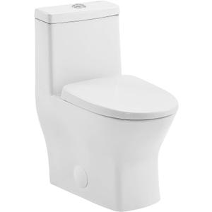 Swiss Madison Well Made Forever SM-1T277, Sublime II One-Piece Round Toilet, 10" Rough-In 1.1/1.6 gpf (White)