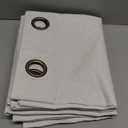 NICETOWN Natural 100% Blackout Linen Curtains 84 inch Long Burg for Living Room, 2 Panels, 52" Wide, Farmhouse Thick Completely Blackout Window Treatment Thermal Insulated Warm Drapes for Winter