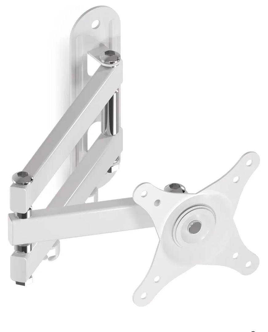 Suptek TV Wall Mount Swivel Tilt Rotation Full Motion Adjustable Articulating for Most 15-32 inch LED, LCD Monitor Wall Mount VESA 75,100, White (MA2720W)