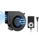 97mm IP68 Waterproof Underwater Blower Fan - Small 12V Powered Exhaust Fan 97x33mm 3V-12V Variable Speed Controller (1600-4000 RPM) for Inflatables Replacement (9733)