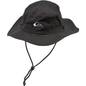Quiksilver Men's Bushmaster Sun Protection Floppy Visor Bucket Hat (Large-X-Large, Black)