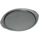 RavisingRidge Pizza Pan - 14 Inch Nonstick Pizza Pan for Oven with Widen Handles for Cooking, Baking, and Grilling - Durable, Even Heating, Long-Lasting Kitchen Cookware (1, Black)