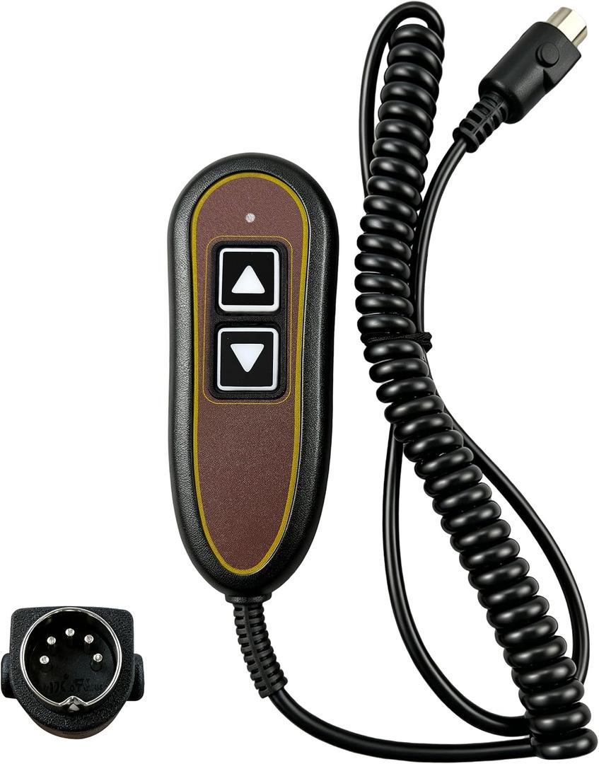 Upgraded 2 Button 5 Pin Lift Chair Remote Compatible with Golden Lift Chairs Kaidi Okin Dewert Power Recliners, Lighted Hand Control, Replace ZK1200-HC