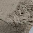 100% Cotton Throw Blanket in Light Brown Jacqard Weave Fabric with Fringe Soft All Season Cover for Bed Couch and Living Room Sofa,Chair 50x60 Inches