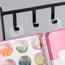 GSHLLO 200 Pcs 23 x 32mm Self Adhesive Hanging Tags Clear Sticky Display Tags Wall Hanging Sticky Tabs Round Hole Sticker Hang Tags Plastic Sticky Hangers for Store Retail