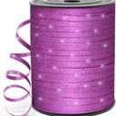 500 Yards 3/16" Glitter Curling Ribbon Purple, Balloon String Curly Ribbon 2 Rolls for Gift Wrapping, Birthday Wedding Party Festival Decoration, Baby Shower, Art Crafts, Florist Flowers
