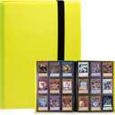 Card Binder 9 Pocket, PP Cover Trading Card Binder for 360 Cards, Sturdy Card Collection Album, Card Holder Folders for MTG, TCG, Game Cards & Sports Cards,Yellow