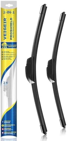 VEIGEIR 26 Inch + 18 Inch Windshield Wiper Blades 2 Pack, Front J/U Hook Replacement Compatible with Hyundai Sonata 2013-2022, Compatible with Honda Civic 2016-2020