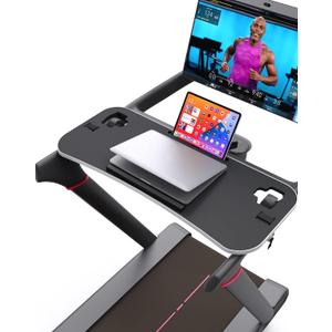 New Tread Laptop Tray, Treadmill Desk Tray, Upgrade 36" Treadmill Tray Compatible with The New Peloton Tread, Ergonomic Tread Tray for Laptop, Easy Mount Exercise Workstation with Protective Strip (New Peloton Tread Laptop Tray - Black)