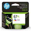 HP 67XL Tri-color High-yield Ink Cartridge | Works with HP DeskJet 1255, 2700, 4100 Series, HP ENVY 6000, 6400 Series | Eligible for Instant Ink | 3YM58AN