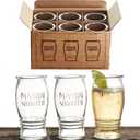 5 oz Mason Jar Pilsner Beer Glasses (Set of 6) Flight Glass Set for Beer Tasting, Drink Samplers, Small Pint Glasses, Craft, Guinness, Belgian, Bourbon, Liquor, Wine, Juice, Tulip, Unique Bar Gift