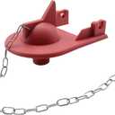 2 x Toilet Flapper Replacement parts for Flush Valves, 2-Inch, Shark-Fin, with Flappers and 11.22Inch285mm) Stainless Chains, Compatible with Kohler, Replacement Parts for WC Repair (1)