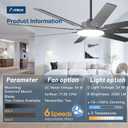 72 inch Ceiling Fans with Lights,Large Ceiling Fan with Light and Remote Control, Dimmable, 3CCT, Quiet, Black Modern Ceiling fan For Living Room, Bedroom, Kitchen, Patio, Farmhouse, Indoor/Outdoor