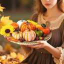 20pcs Halloween mini Artificial Craft Fake Pumpkin DecorFall Decorations with Pumpkins Acorn Pinecones Sunflowers for Halloween Fall Thanksgiving Decor Set Dining Table Living Room Party