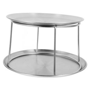 Multi-Functional Seafood Display Rack 1 Set Stainless Steel Serving Platter Circular Buffet Risers Food Display Stands for Party