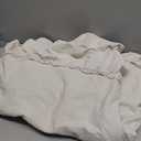 GLORY SEASON Retro Farmhouse Ruffle Tablecloth Cotton Flounces Trim Washable Table Cover Tablecloths for Rectangle Table Baby Shower Kitchen Party Wedding Decor 60''x84'' (Off-white)