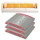 HAVARGO Couch Cushion Support High Density Foam 24X24X2.4 Inches Sofa Couch Supports for Sagging Cushions Light Grey 3Pc with Anti Slip Mesh Fabric