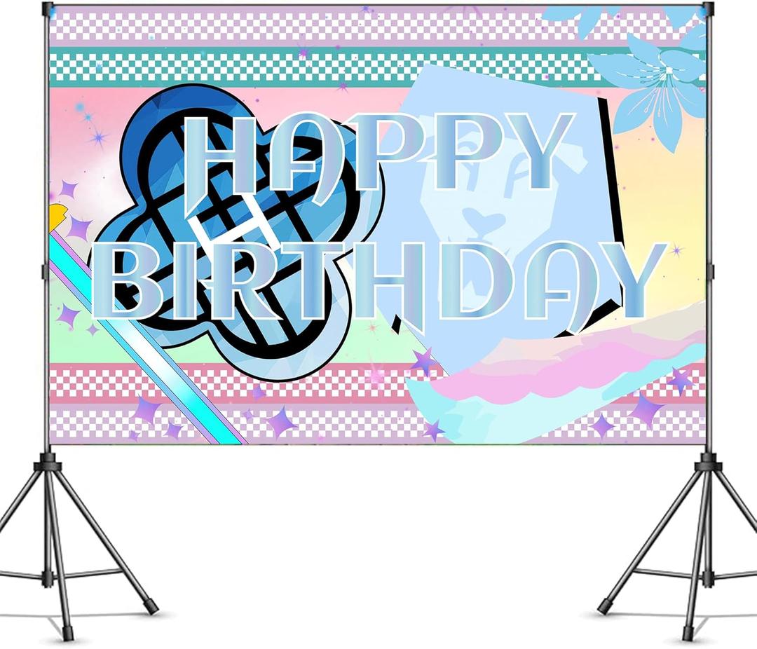 Demon Birthday Party Decorations Backdrop Banner Magical Music Themed Singer Backdrop Photography Background for Birthday Party Favors Supplies3.2x5ft