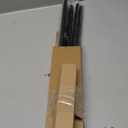 5/8 Diameter Curtain Rods 30-90 Inch, for 30-84 Inch Windows, Adjustable Splicing Black Curtain Rods for Windows with Brackets, Window Rod Long Small Curtains Rod