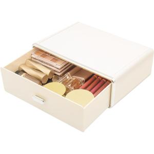 Clear Drawer Organizer Stackable Drawer Storage Makeup Organizer for Store Cosmetics and Skincares, Suitable for Vanity, Bathroom Home Organization-White