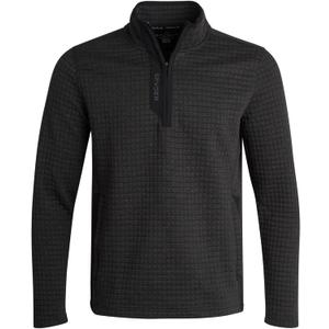 Spyder Mens 1/4 Zip Pullover - Grid Fleece Sweater Workout Sweatshirts for Men - Quarter Zip Pullover Men Apparel (Large, Black)