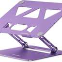 Adjustable Laptop Stand for Desk,Portable Laptop Stand Holder and Riser,Foldable Aluminum Notebook Computer Stands for MacBook Air Pro HP Lenovo Dell Samsung Chromebook, 10-15.6 inch, Purple