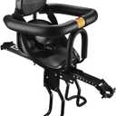 Lixada Bike Baby Seat Kids Child Safety Carrier Front Seat Saddle Cushion with Back Rest Foot Pedals