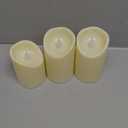 led Flameless Candles Outdoor Indoor Battery Operated Flickering Candles with Remote Timers Won't Melt Ivory Plastic D3in xH4in5in6in for Valentine Party Wedding Birthday Party Outdoor 3 pcs