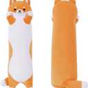 36 Inch Shiba Inu Dog Stuffed Animal, Big Akita Dog Plush Toy, Long Corgi Body Pillow for Bed Decor, Cute Plushies Birthday Gift for Thanksgiving, Birthday, Christmas