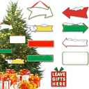 18 Playful Green Ornament for Christmas Tree, Whislism Village Theme Paper Christmas Decorations, Quirky Festive Xmas Gifts for All Ages