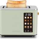 SEEDEEM Toaster 2 Slice, Touch Control Screen, Smart Stainless Toaster, 6 Shade Setting, 6 Bread Selection, Countdown, Removable Crumb Tray, 900W, Mint Green