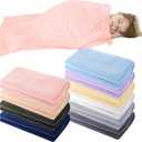 Breling 10 Pcs Baby Kids Blanket Bulk for Girls Boys - 40 x 60 Inch Toddler Nap Fleece Daycare Cot Blanket - Soft Cozy for Classroom, Preschool, Kindergarten, Nursery Rest Time, Peach, ivory, tan, and its dark red or maroon it doesn't have the colors