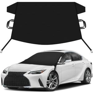EcoNour Car Snow Cover Compatible for Lexus is 300 | Windshield Cover for Ice and Snow with S-Hook Straps | Heavy-Duty 600D Oxford Winter Car Cover, Waterproof & Anti-Slip