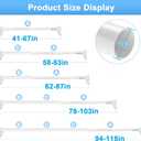 Extra Long Tension Curtain Rod, White, 41-118 Inch (4-9.8ft), Tension Rod