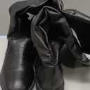 DUNHAO COS Medieval Male and Female Renaissance Pull On Mid Calf Gothic Boots Flat Jazz Boots Renaissance Boot (10.5, Black)