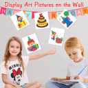 2 x Paint with Water Coloring Books for Toddlers, Watercolor Painting Book and Drawing Art Paper for Kids Ages 3 4 5 6 7 8 Years Old, Happy Birthday Art Craft for Drawing with Brush