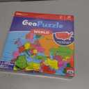 GeoToys GeoPuzzle, World Jigsaw Puzzles, 68 Pc Geography Game & Map Puzzle, Educational Games & Kids Learning Activities, Puzzle Gifts for Children Ages 6-9, Fun Learning Toys for Kids