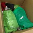 Halloween Costumes Adult Cosplay Christmas Green Santa Costume Funny Santa Suit for Men Santa Outfit (Large-X-Large)