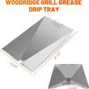 Drip Tray Heat Baffle Replacement for Traeger Woodridge pellet Grill TFB86MLH ,Stainless Steel Grill Grease Drip Pan Compatible With Traeger Drip Tray Liner BAC818 for Traeger Grills Accessories